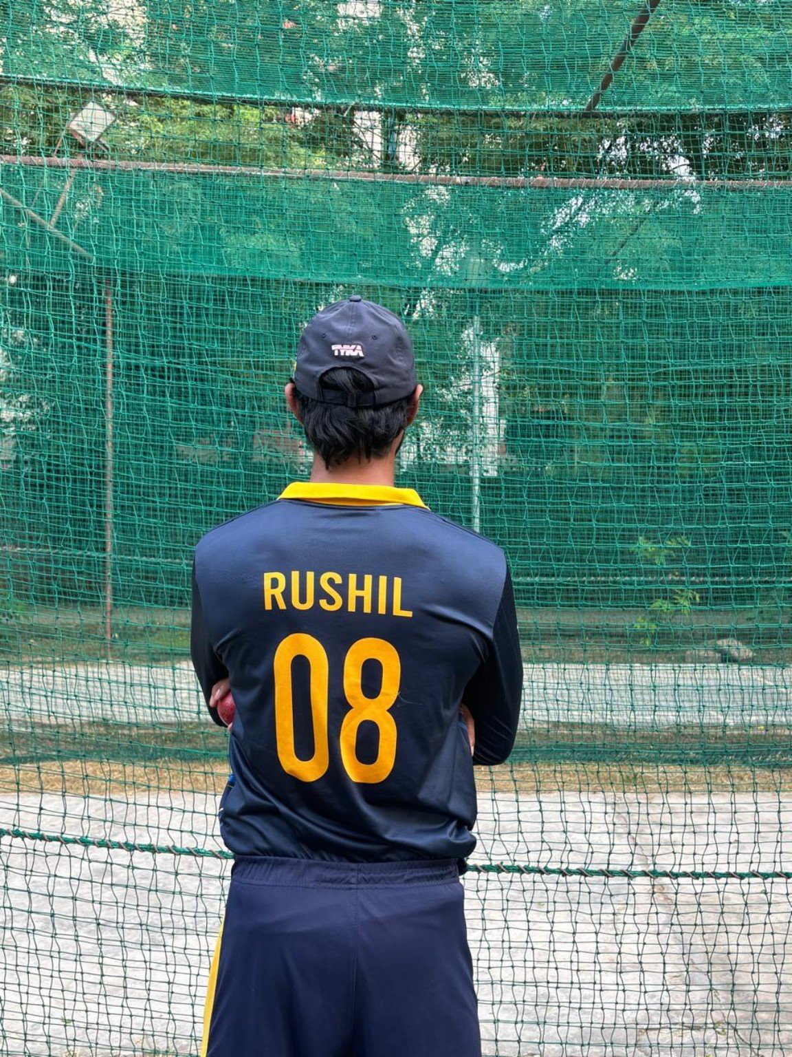 R S Cricket Academy player at the nets