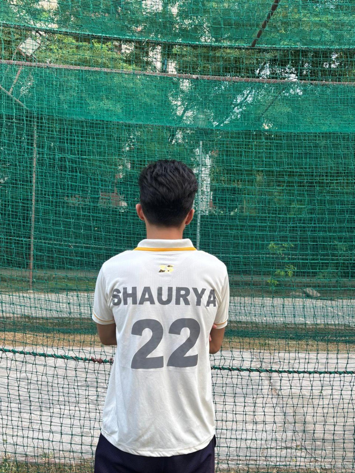R S Cricket Academy player at the nets
